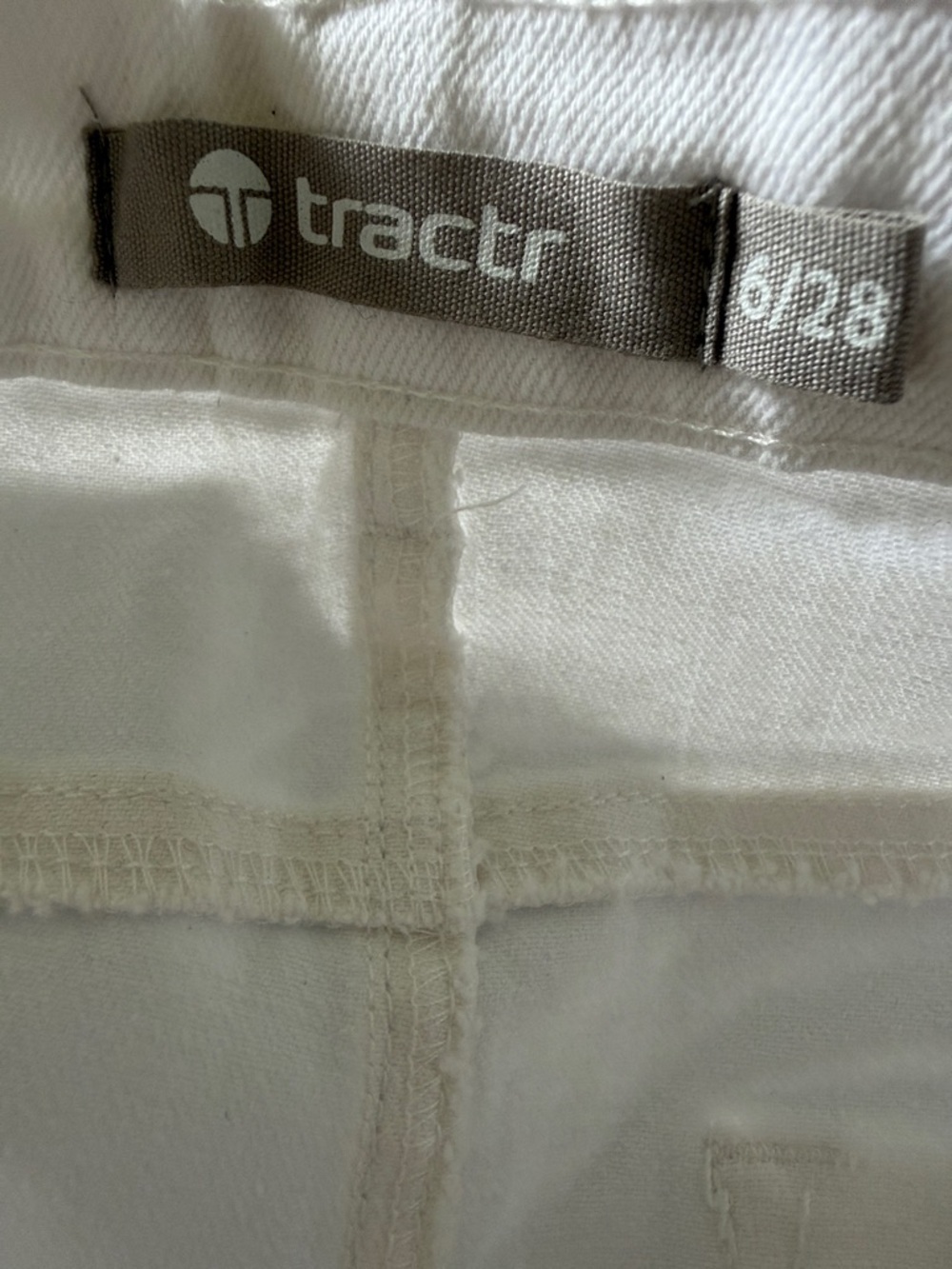 Tractr White High Waist Slim Denim Shorts NWT - Picture 5 of 5